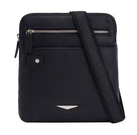 Teseo-Ledertasche - Schwarz
