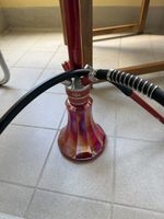Shisha Wasserpfeife, neuwertig, Top Zustand, rot-Muster.