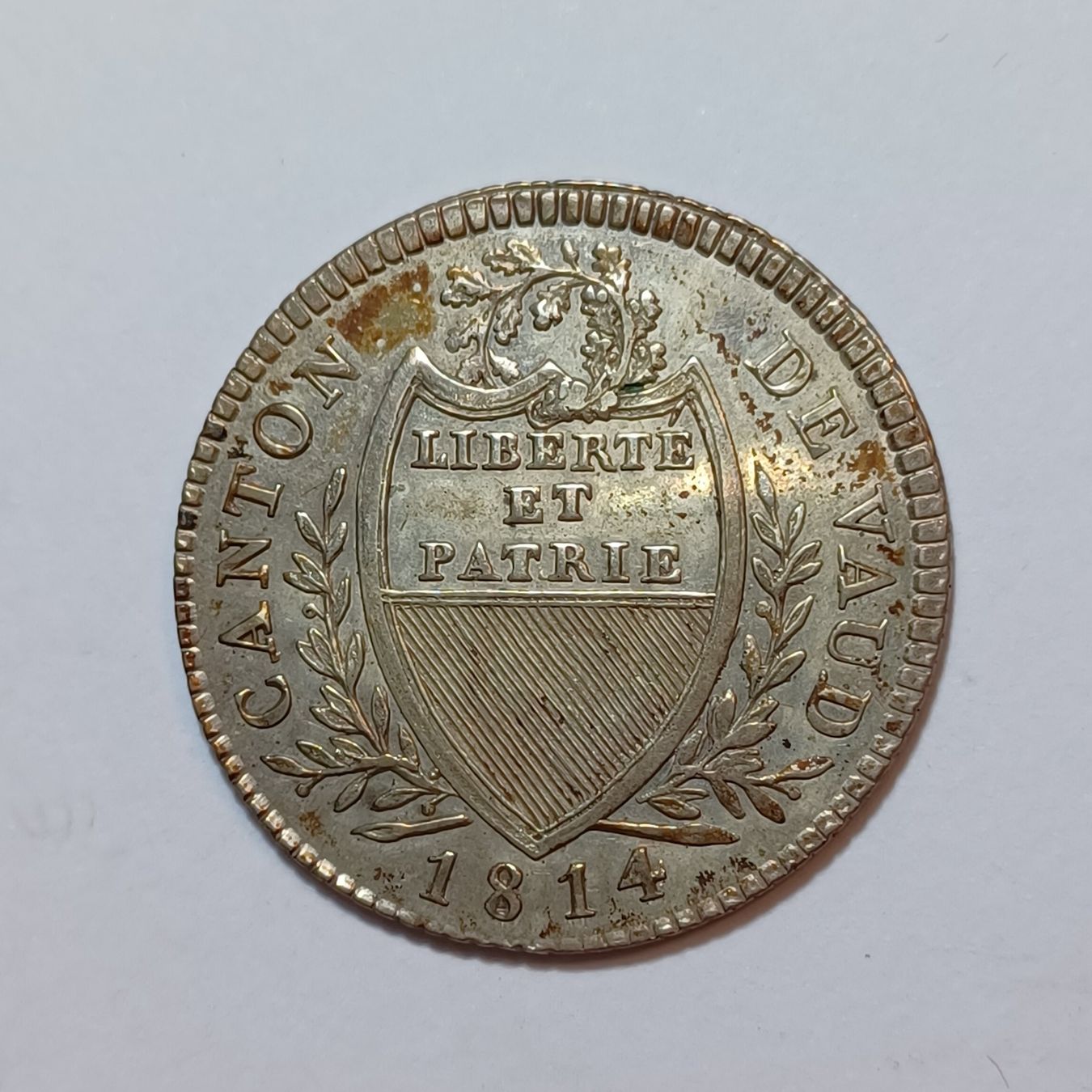 Tutti le monete: 5 Batzen 1814 Waadt – Usato da Pfäffikon ZH venduto da Schweizer_Muenzen