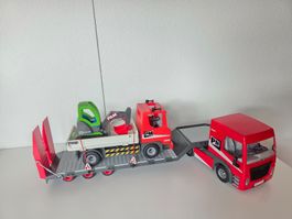 Playmobil 5263 5467 Tieflader LKW und Bagger guter Zustand