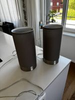 Tischlampen Paar Grau Zylinderform
