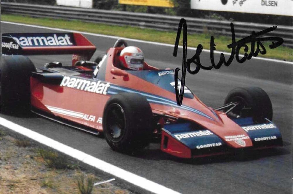 Original Ferrari Autogrammkarte, Formel 1, René Arnoux (Gebraucht) in