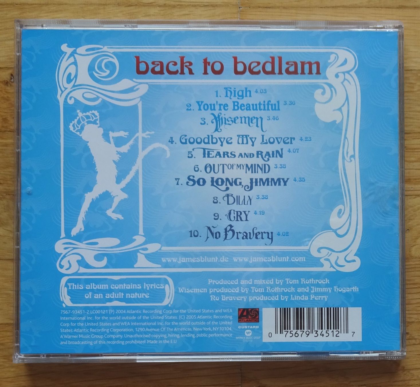 CD: James Blunt: Back To Bedlam – Usato da St.Gallen venduto da Paddington11 1