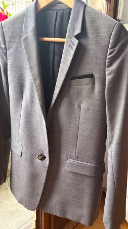 Blazer gris The Kooples, laine, coupe élégante