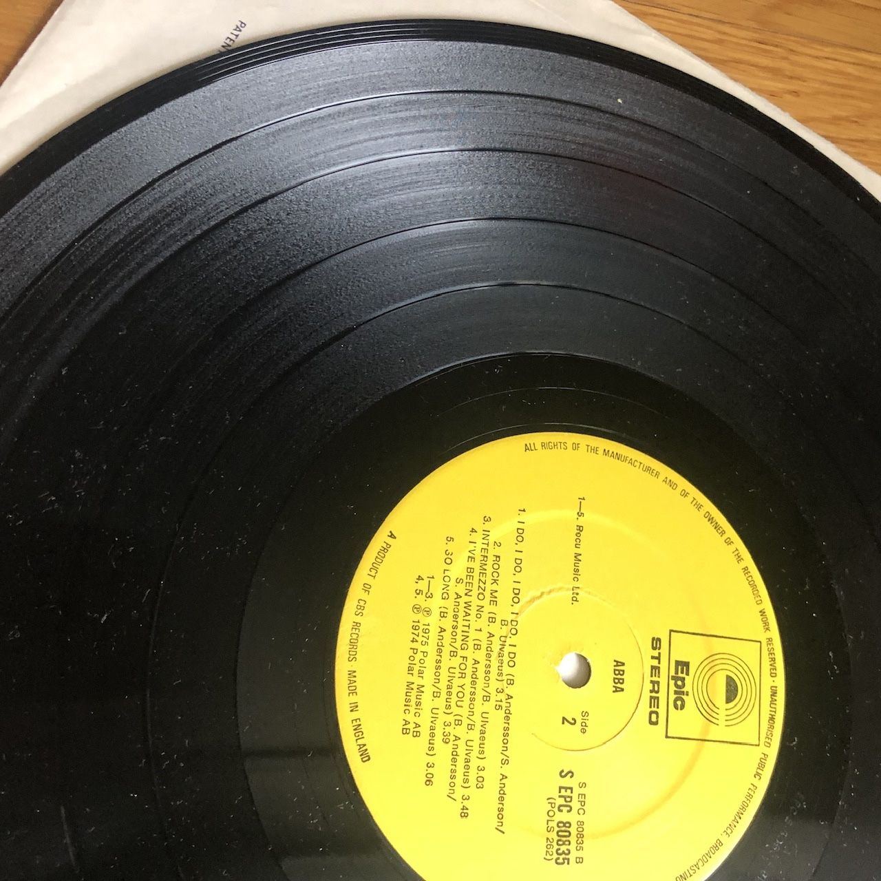 Dischi in vinile: ABBA Original Vinyl Epic UK / yellow – Usato da Wettingen venduto da ABBA-Retro 2