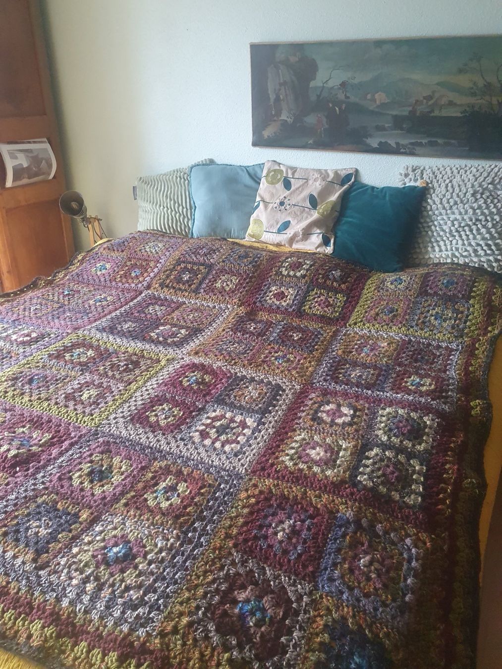 Coperte: COUVERTURE+COUSSIN  style vintage seventies granny patch – Nuovo e nell'imballaggio originale da Thônex venduto da lacomtessedesfees 2