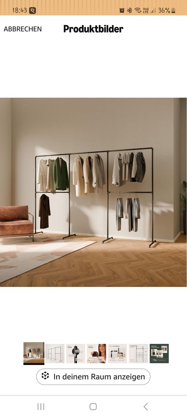 Pamo. Garderobe: Kleiderständer Rohrdesign, Industrial – Gebraucht aus Widnau von blackSkorpion88 2