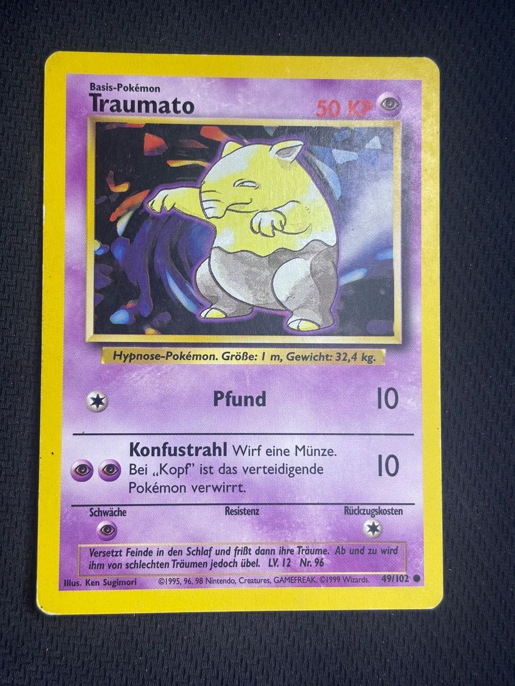 Pokémon Carte collezionabili: Pokemon Traumato 49/102 WOTC Base Set DE – Usato da St. Gallen venduto da KantoKarten