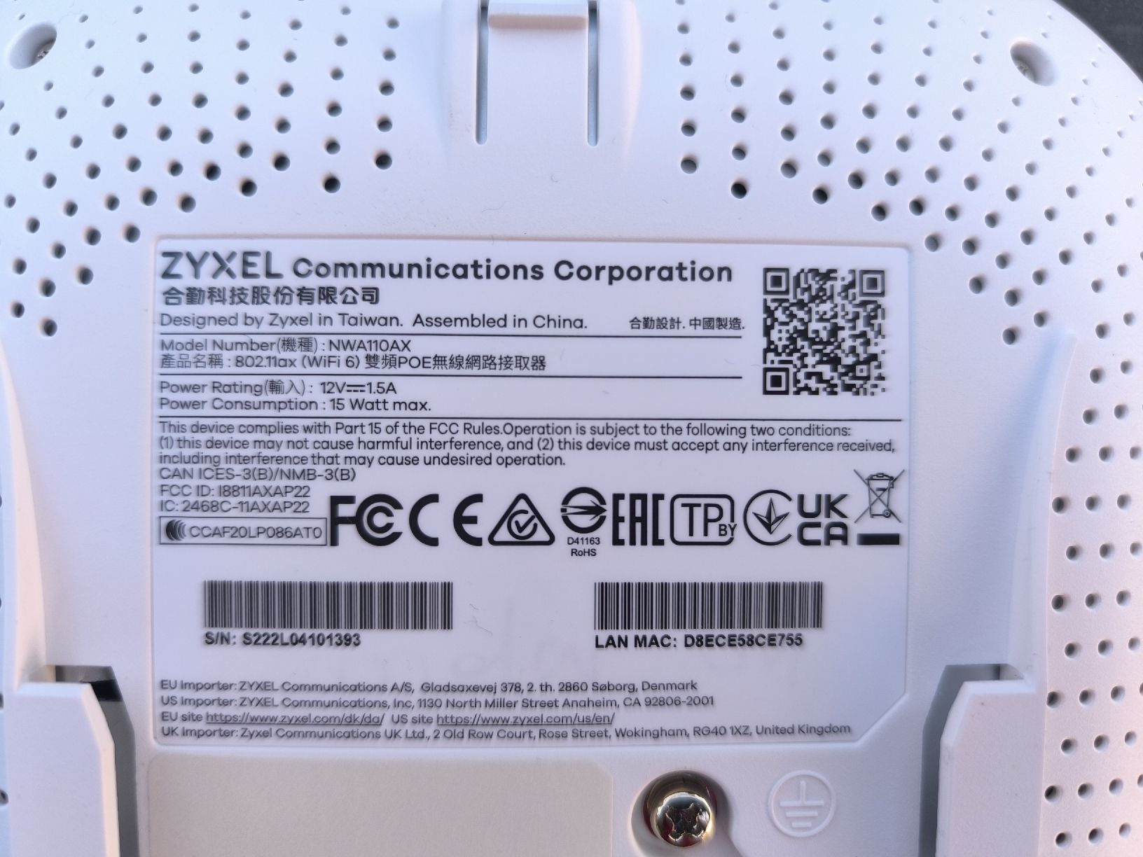 Zyxel Modem & Router: Zyxel NWA110AX Access Point WLAN gebraucht – Usato da Pfungen venduto da Mattak0 2