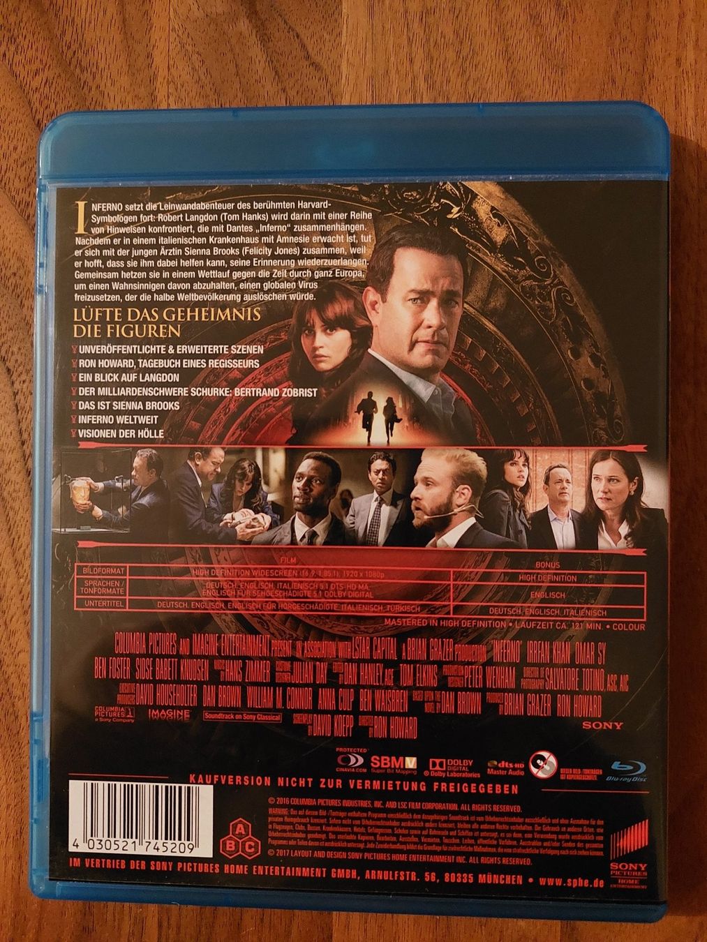 Tutti i DVDs: Blu Ray - Inferno mit Tom Hanks – Usato da Rheinfelden venduto da FilmAuktion 1