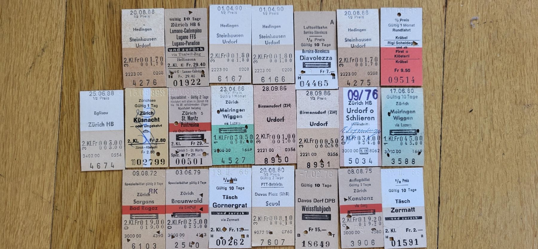 Tickets: Kartonbillette öV / Bahn – Gebraucht aus Olten von Greenbaglady