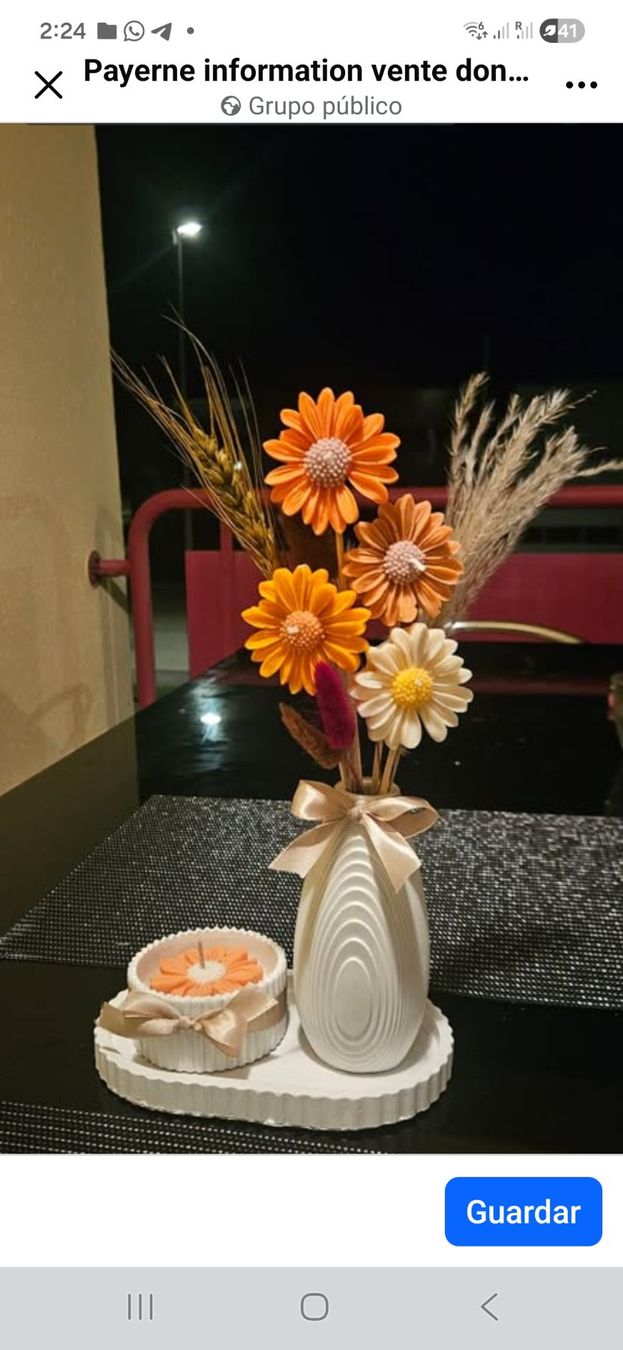 Candele: Composition florale automnale avec bougie parfumée – Nuovo (secondo la descrizione) da Payerne venduto da cas_zx9h 3