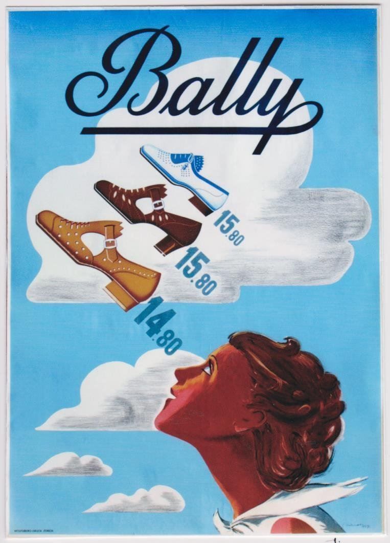 Foto & Immagini: BALLY DAMENSCHUHE 1937 Original Plakat – Usato da Blonay venduto da postercollection