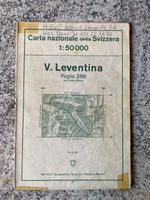 Alte Landkarte V. Leventina, 1:50000, Original von 1961