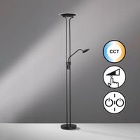 LED Stehleuchte, Schwarz, 180 cm Höhe