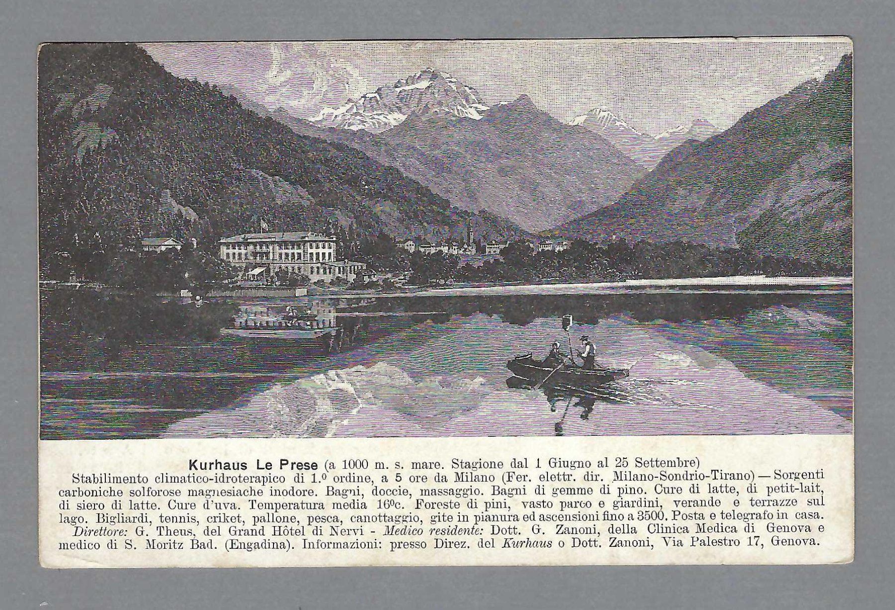 Cartes postales: 1903, KURHAUS LE PRESE – D'occasion à Pura par ulisse1957