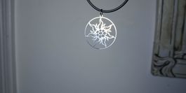 Designer Kette mit Anhänger Edelweiss Edelstahl NEU