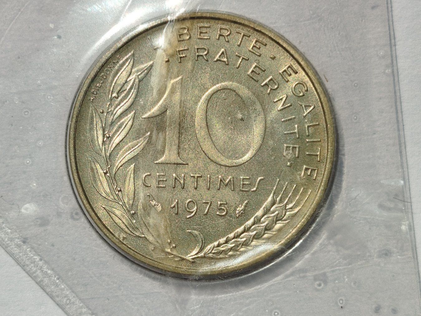 Tutti le monete: 10 CENTIMES MARIANNE 1975 – Nuovo e nell'imballaggio originale da Wettingen venduto da Colorup