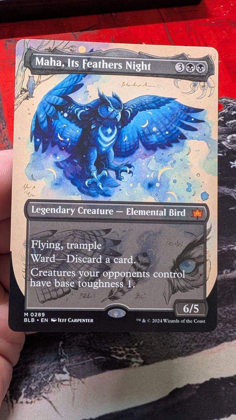 Magic The Gathering Carte collezionabili: Maha, Its Feathers Night - Borderless - Magic the Gathering – Nuovo e nell'imballaggio originale da Ostermundigen venduto da boernijunior