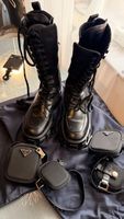 PRADA Black Leather Boots Size 37. Great Condition!