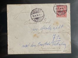 Schweiz 1884 Bedarfsbrief 10 Rp. Ziffern Lugano Rorschach