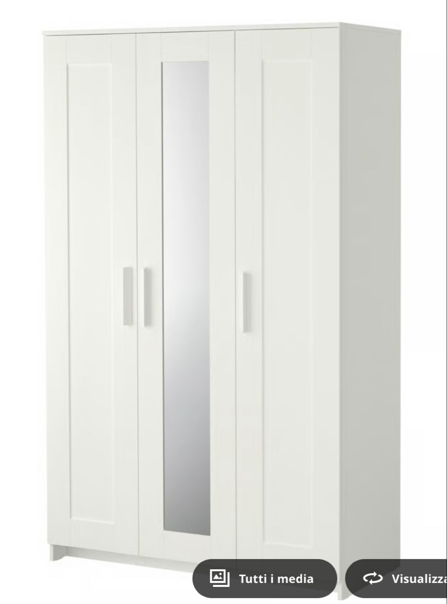 Ikea Armadi: IKEA Wardrobe with mirror white 3 doors – Usato da Zürich venduto da eduardag