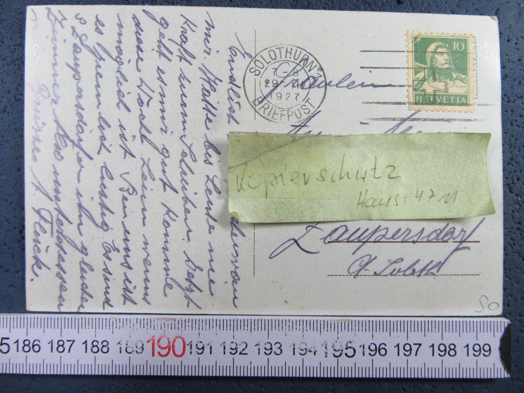 Cartoline postali: SOLOTHURN PARTIE AN DER AARE 1927 SO AK – Usato da Ettingen venduto da Hausi4711 1