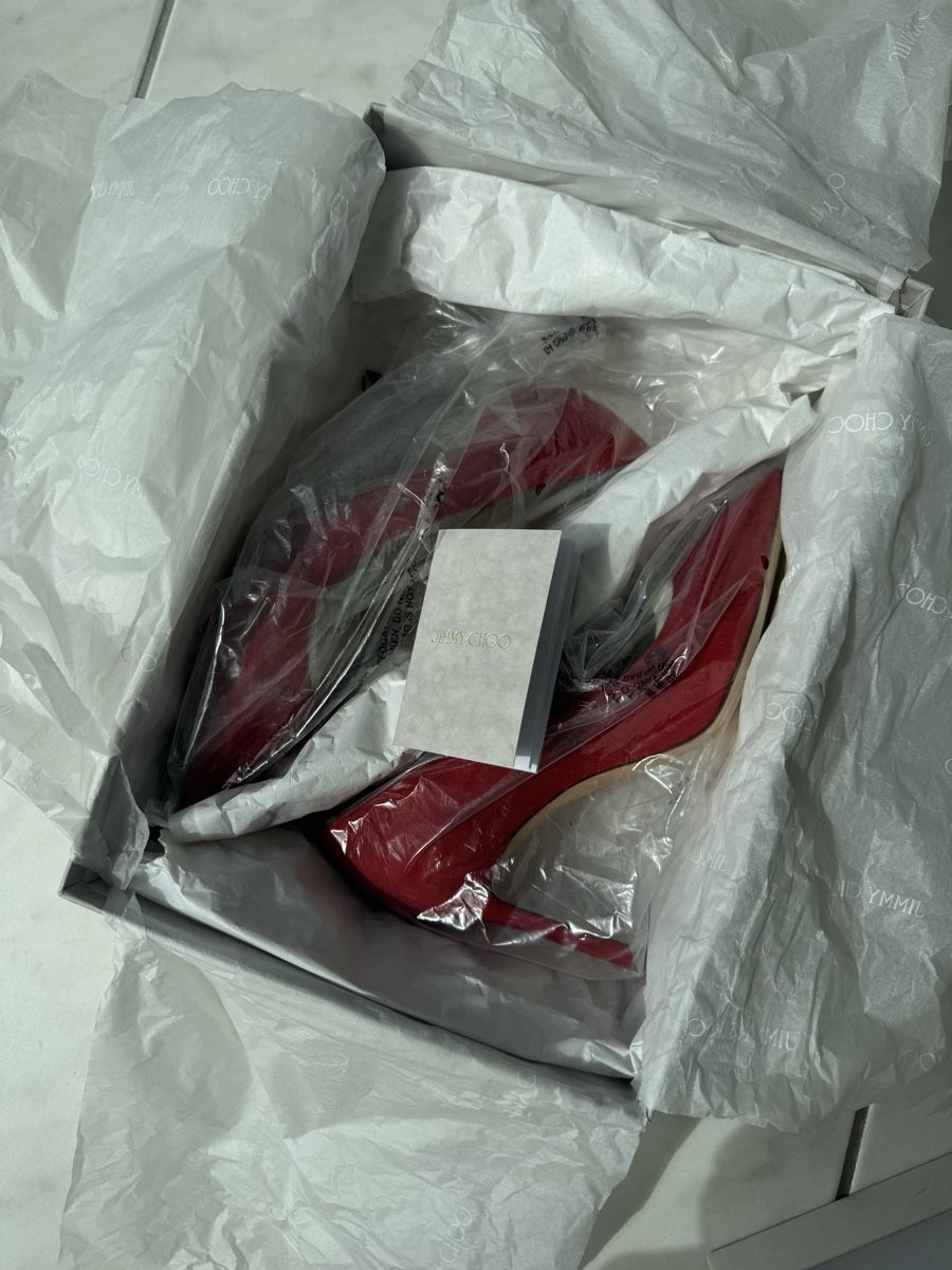 Jimmy Choo Scarpe da donna: Jimmy Choo Romy 85 Red Suede Pumps – Nuovo e nell'imballaggio originale da Uetikon am See venduto da sop_vw5x 8