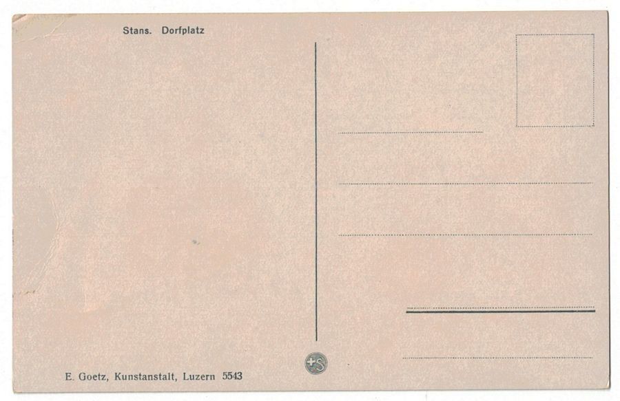 Cartoline postali: Stans, Dorfplatz, geschätzt 1915-20 – Usato da Frauenfeld venduto da POML 1