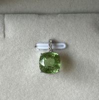 Anhänger in 14k Gold mit Peridot 3.49 ct u. Diamanten