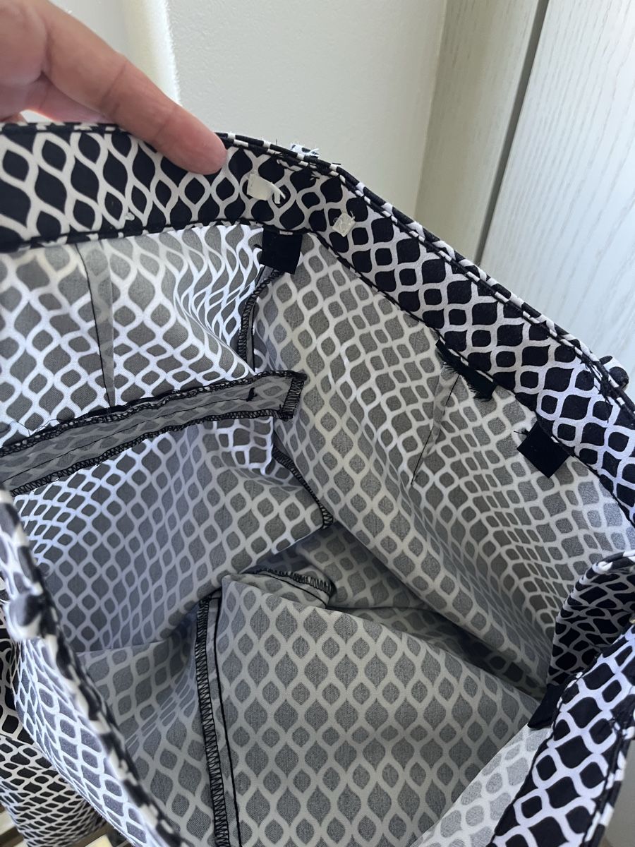 Hosen: Schicke Hose mit Muster, schwarz/weiss, Gr. M, – Gebraucht aus Wermatswil von -secondchance- 4
