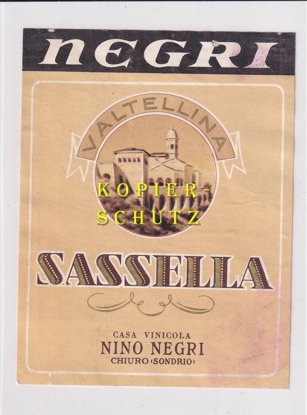 Papiere: Etikette - Sassella /bd – Gebraucht aus Hombrechtikon von Rudolf07