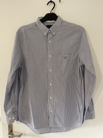 GANT Hemd, Grösse L, blau gestreift & gepunktet, Top Zustand