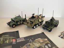 Klemmbausteine militär kein lego bricks hummer mowag