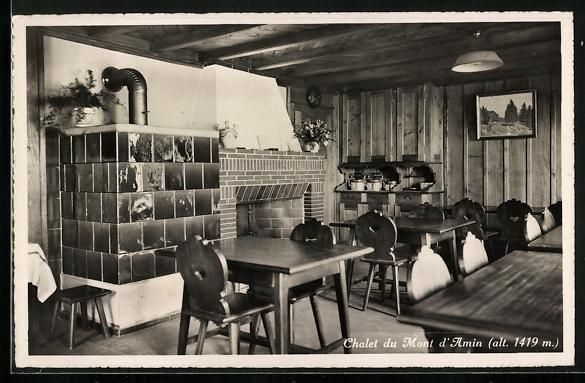 Cartes postales: Dombresson, Chalet du Mont d'Amin, Inner – D'occasion à Berlin par bartko-reher