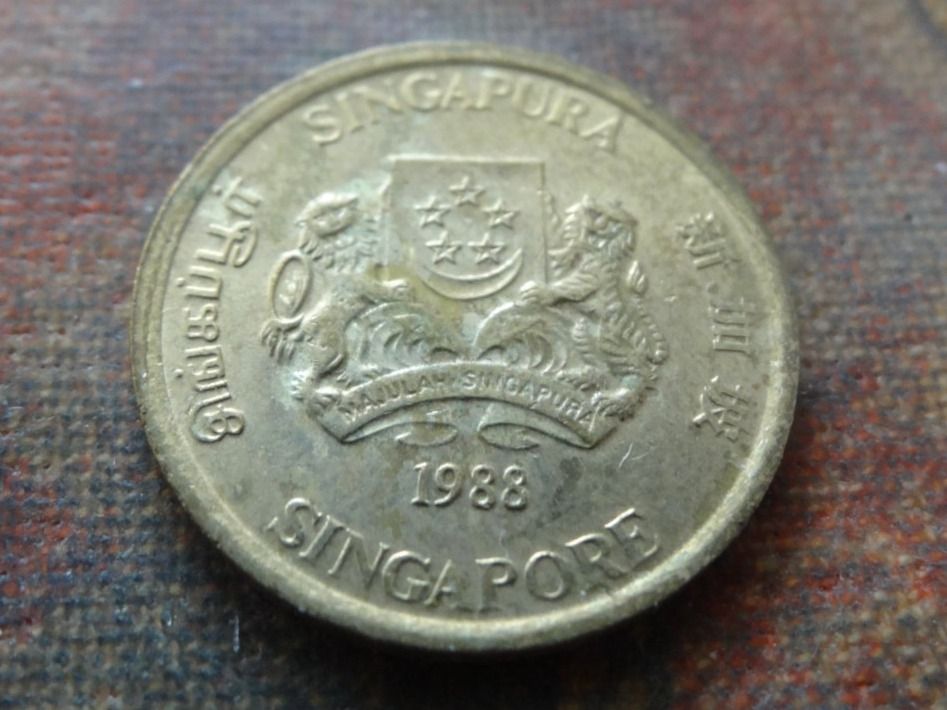 Alle Münzen: SINGAPOUR  5  Cents  1988 – Gebraucht aus Romanel-sur-Lausanne von Swift13 1