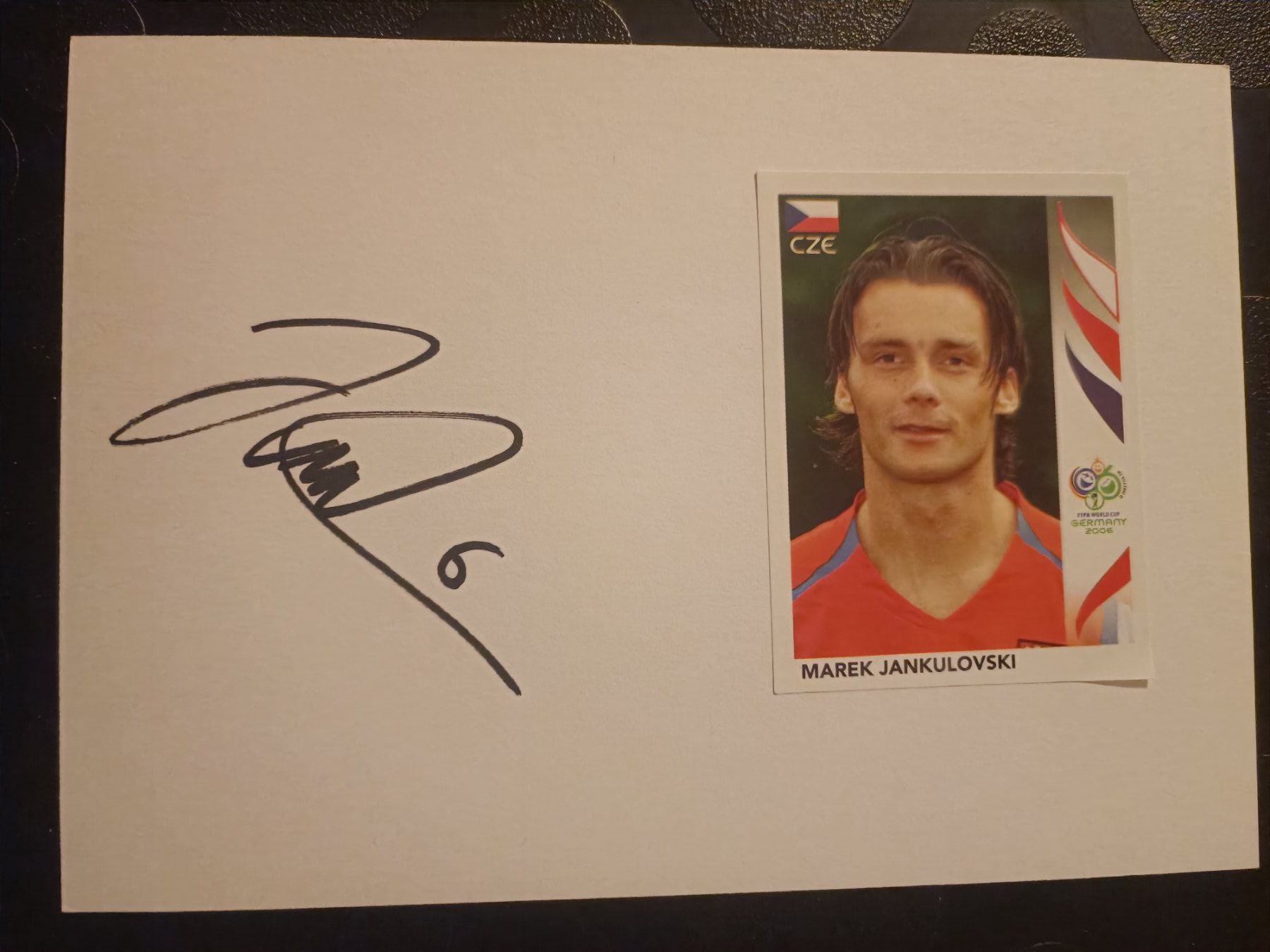 Autografi: Marek Jankulovski - handsigniert - Tschechien WM 2006 – Usato da Menziken venduto da Artographs