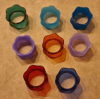 ​Vintage 90s  8 Ronds de Serviette Tupperware Elegance Neuf