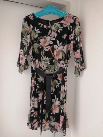 gefüttertes Chiffonkleid Gr. M