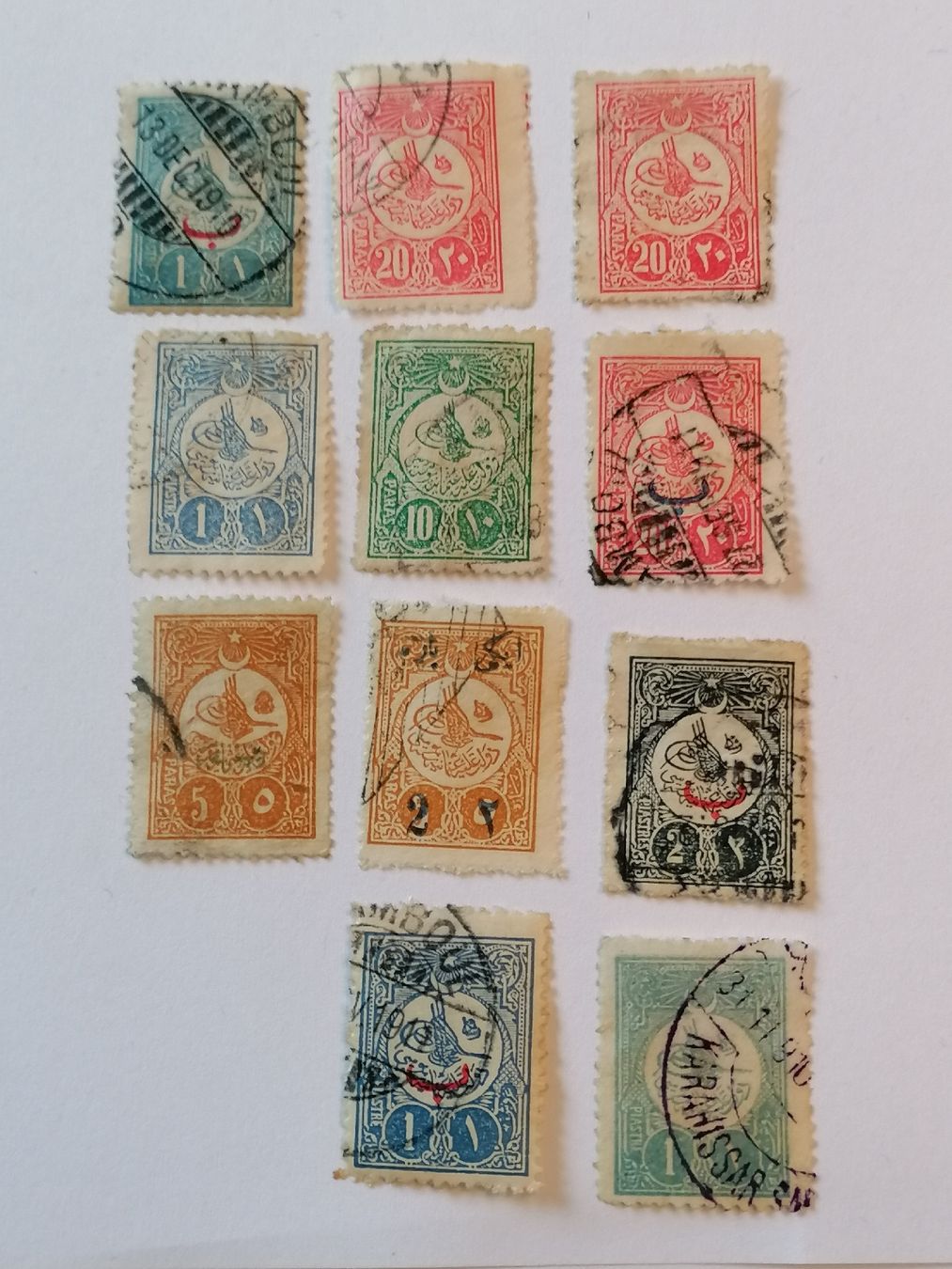 Tutti i francobolli: 11mal Türkei 1909 – Usato da Happerswil venduto da tschergi
