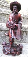 Kunst Antiquitäten International Japan ältere Figur Fischer