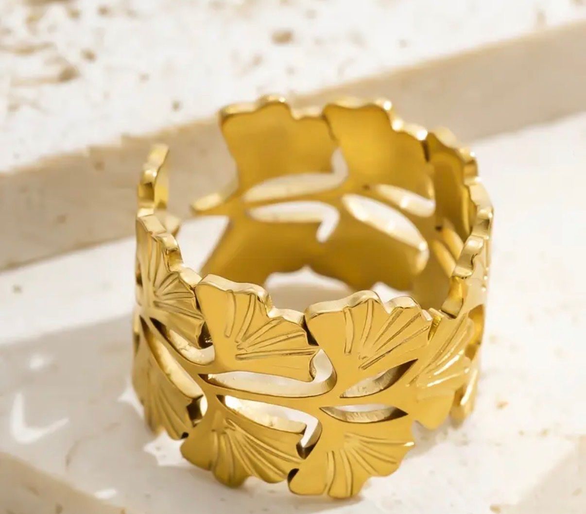 Ringe: Gingko Ring, verstellbar – Neu (gemäss Beschreibung) aus Gams von Mariawicca 1
