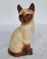Siamesen Katze Keramik Figur Vintage Deko