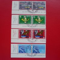 1959, Nr.343-346, Paare ET-"VOLL" und ECK-TABS, Kat: 150.-
