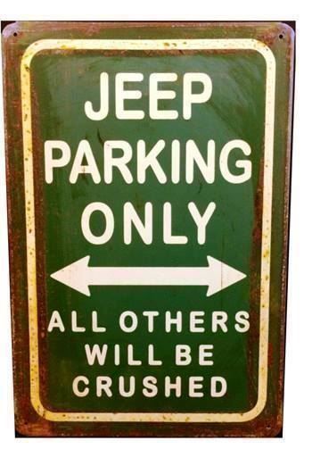 Insegne: Rusty Blechschild - JEEP PARKING ONLY - – Nuovo (secondo la descrizione) da Rupperswil venduto da big-one-sale