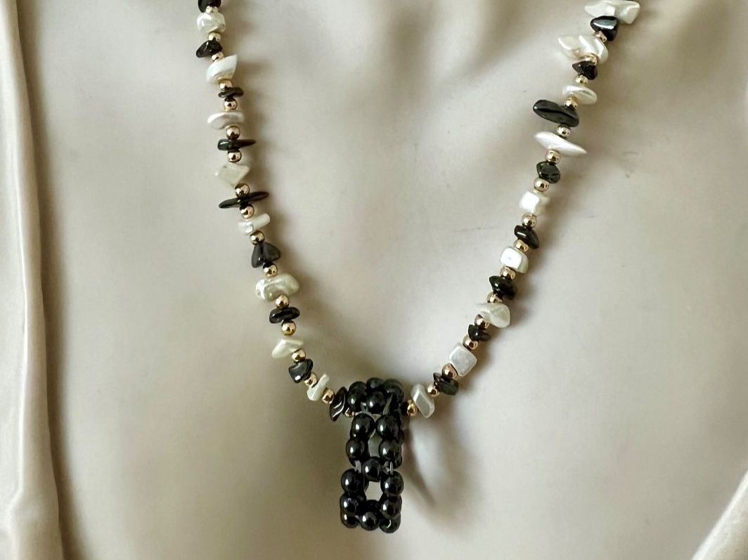 Sonstiger Schmuck: Echte Perlen & Hämatit - Edles Collier mit passendem Ring – Gebraucht aus Ruswil von artbyhand 8