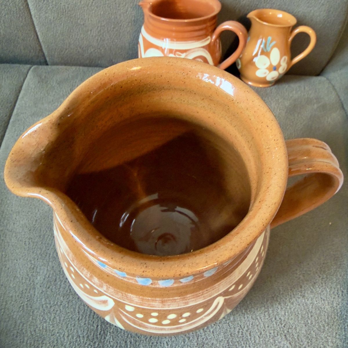 Teiere: Keramik-Krug-Set 3er-Set Terrakotta mit Muster – Usato da Widnau venduto da kustercarmen 4