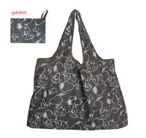Faltbare Tasche mit Snoopy Motiv in schwarz