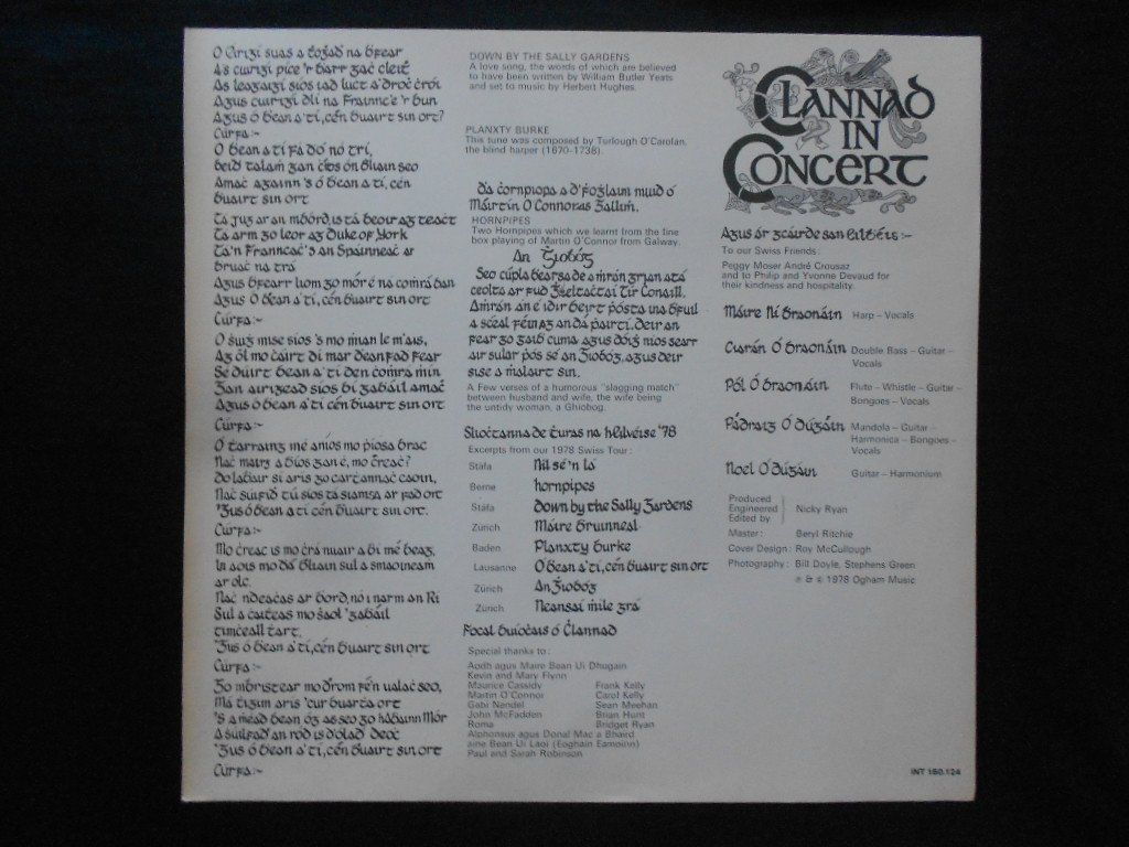 Schallplatten: CLANNAD  -  CLANNAD IN CONCERT – Gebraucht aus Bex von Giorgiob 2