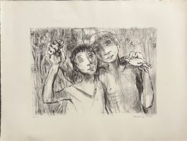 Edeltraud Abel (1924-1994) Lithographie handsigniert